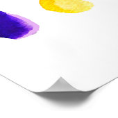 Teardruppels waterverf kleurige whimsical poster (Hoek)