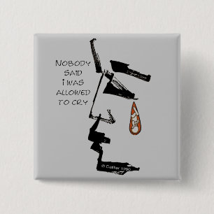 Teardruppelverlies van Baby-pin Vierkante Button 5,1 Cm