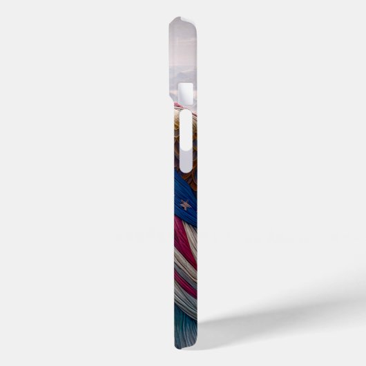 Tearful Bald Eagle Dearing Amerikaanse vlag Case-Mate iPhone Case (Achterkant / Links)