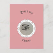 Tearing eye Throw Pillow Briefkaart (Voorkant)