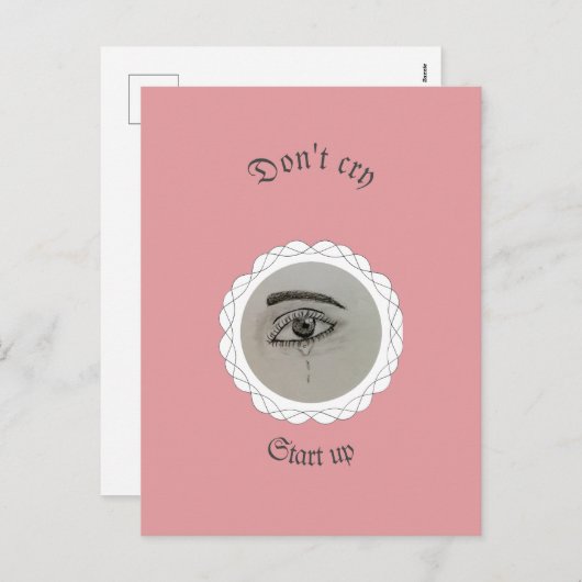 Tearing eye Throw Pillow Feestdagenkaart (Voorkant / Achterkant)