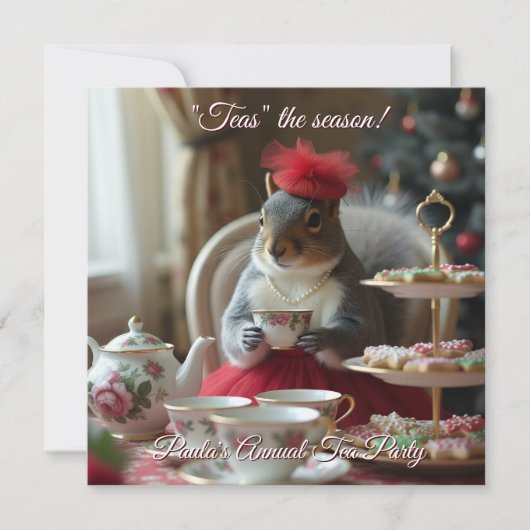 "Teas" het Seizoen Uitnodiging (Voorkant)