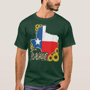 Teas Sunflower Serape Western land Tean Pride T-shirt