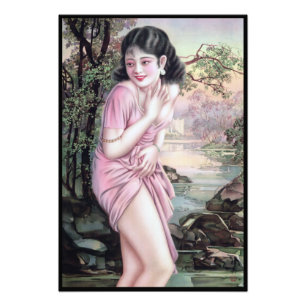 Tease in Stream Oasis door Shanghai China Meisje Foto Afdruk