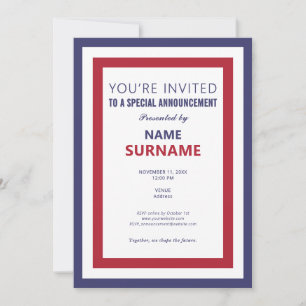 Teaser-campagne voor politieke kandidaten van star kaart