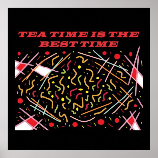 Teatime is de beste tijdkunst ontwerp canvas print (Voorkant)