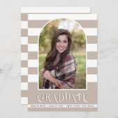 Teaupe Class of 2023 arch foto afstuderen Aankondiging (Voorkant / Achterkant)