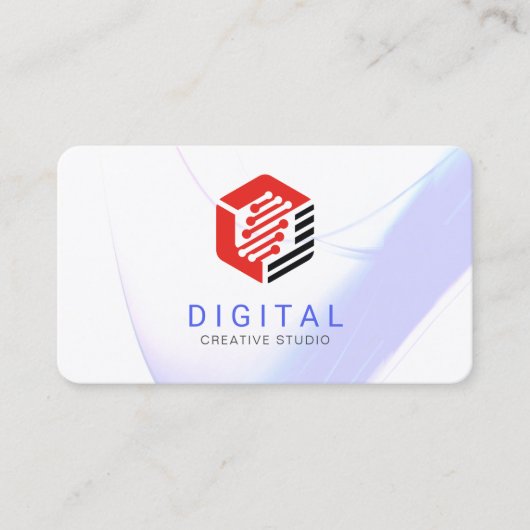 Tech AI Digital Network Logo Visitekaartje (Voorkant)
