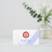 Tech AI Digital Network Logo Visitekaartje (Staand voorkant)