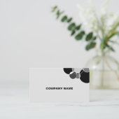 Tech Black en White Geometric Overlapping Circles Visitekaartje (Staand voorkant)