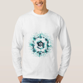 Tech Blockchain Hexagon Shirt met lange mouwen