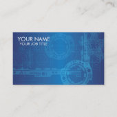 Tech Blue | Minimalistische moderne tech QR-code Visitekaartje (Voorkant)