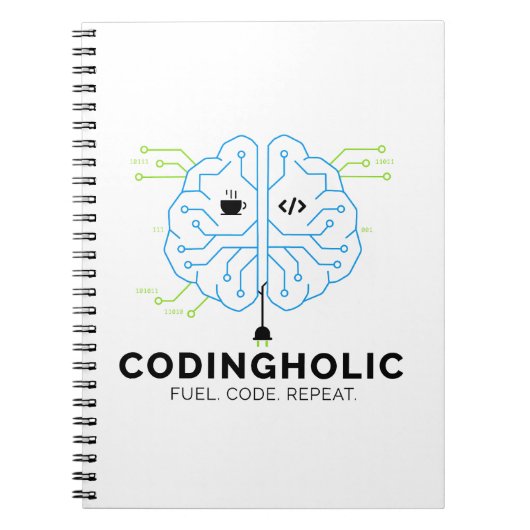 Tech Brain Codeerschrift voor Programmeurs Notitieboek (Voorkant)
