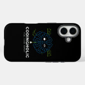 Tech Brain-codering voor programmeurs en codeurs Case-Mate iPhone Case (Achterkant (horizontaal))