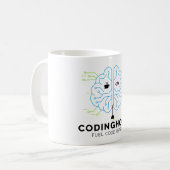 Tech Brain Coding Mug for Programmers & Coders (Devant gauche)