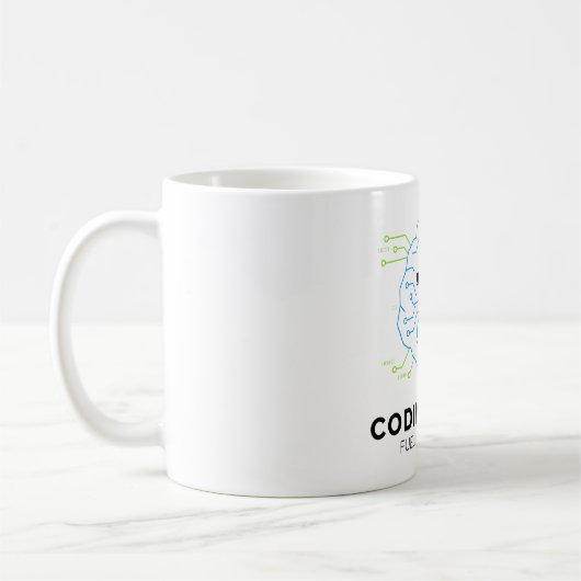 Tech Brain Coding Mug for Programmers & Coders (Gauche)