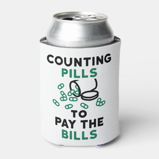 Tech Counting Pills to Pay the Bills Blikjeskoeler (Blikje Voorkant)