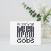 Tech Crew Gods Briefkaart (Staand voorkant)