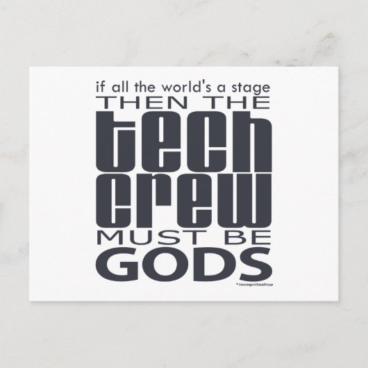 Tech Crew Gods Briefkaart (Voorkant)