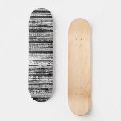 Tech Decay - zwart en wit op hout Skateboard (Voorkant)