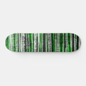 Tech Decay - zwart-wit op groen Skateboard (Horizontaal)