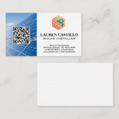 Tech Energy-Logo | Zonnepanelen | QR Visitekaartje (Voorkant / Achterkant)