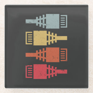 Tech Geek Network Engineer LAN Party Glazen Onderzetter