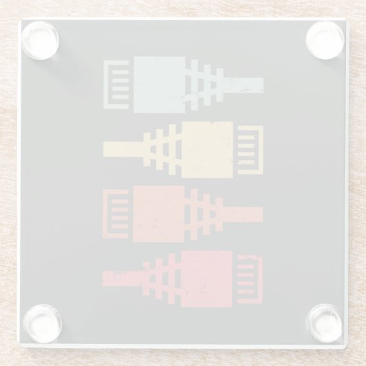 Tech Geek Network Engineer LAN Party Glazen Onderzetter (Achterkant)