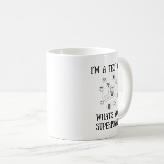 Tech Geek Superpower Mok - Computer Nerd (Voorkant rechts)