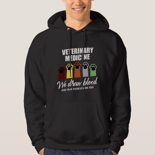 Tech Gift for Veterinary Tech Draw Blood Hoodie (Voorkant)