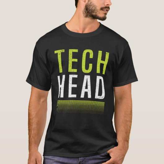 Tech Junkie Tech Head Technology Enthousiast T-shirt (Voorkant)