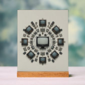 Tech Mandala: A Fusion of Eras Acryl Bord (Neutraal)