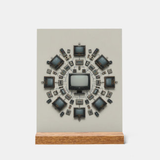 Tech Mandala: A Fusion of Eras Acryl Bord