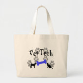 TECH met honden Grote Tote Bag (Voorkant)