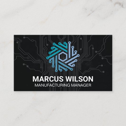 Tech Modern Logo | Visitekaartje circuit board (Voorkant)