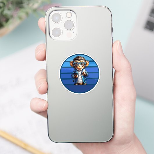 tech monkey sticker (Telefoon)
