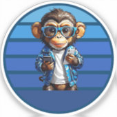 tech monkey sticker (Voorkant)