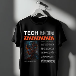 Tech Noir Cyberpunk Android T-shirt