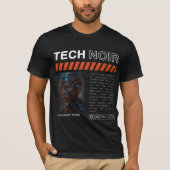 Tech Noir Cyberpunk Android T-shirt (Voorkant)