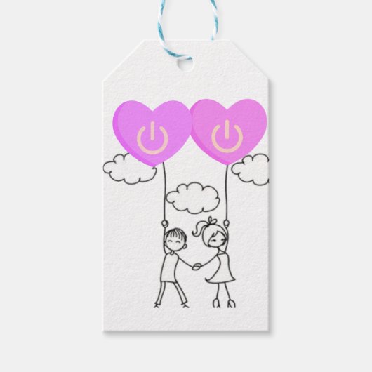 Tech Romantische Kunst Cadeaulabel (Voorkant)
