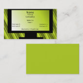 Tech Savvy Carte de visite, Lime Green (Devant / Derrière)