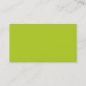 Tech Savvy Carte de visite, Lime Green (Dos)