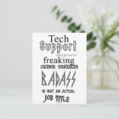 Tech Support-badass Briefkaart (Staand voorkant)