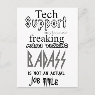 Tech Support-badass Briefkaart