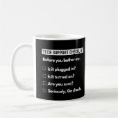 Tech Support Checklist Funny Computer Geek Koffiemok (Links)
