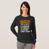 Tech Support Checklist Sysadmin Hotline Engineers T-shirt (Voorkant volledig)