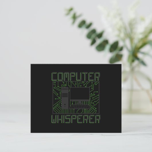 Tech Support Computer Whisperer Briefkaart (Staand voorkant)