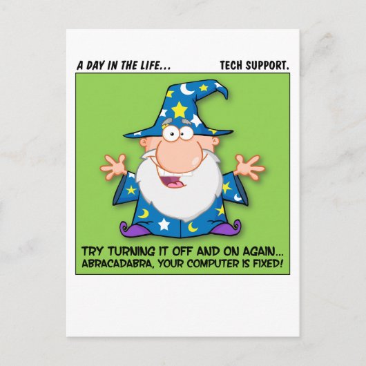 Tech Support Magic Briefkaart (Voorkant)