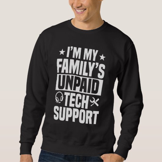 Tech Support Onbetaalde Helpdesk IT Call Center Ag Trui (Voorkant)