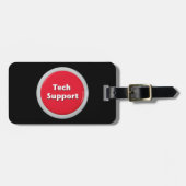 Tech Support Red Panic Button Bagagelabel (Voorkant horizontaal)